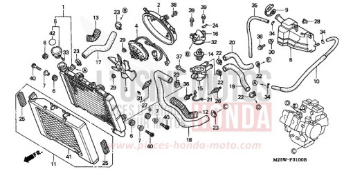 RADIATEUR VF750CX de 1999